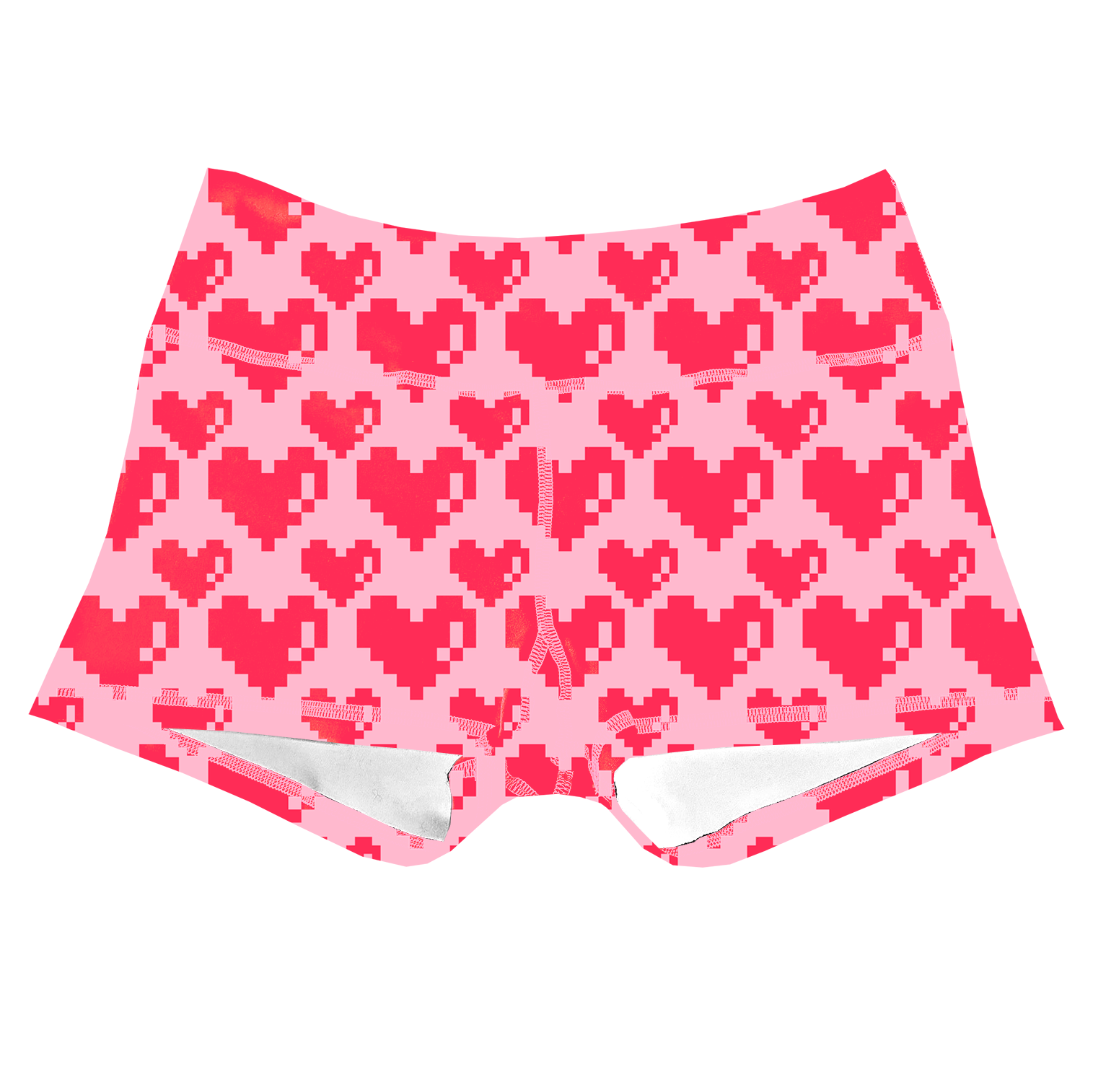 Performance Booty Shorts - 8-Bit Hearts Secondary image
