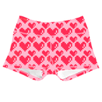 Performance Booty Shorts - 8-Bit Hearts