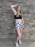 Performance Booty Shorts - Batwinged Bliss