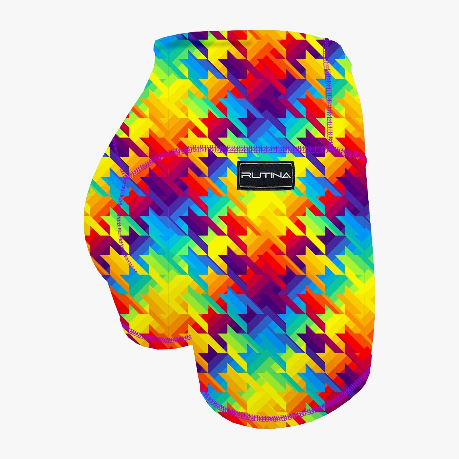 HR Performance Booty Shorts - Rainbow Houndstooth