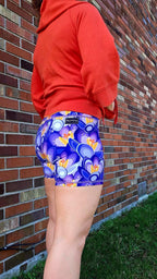 Performance Booty Shorts - Amethyst Bloom