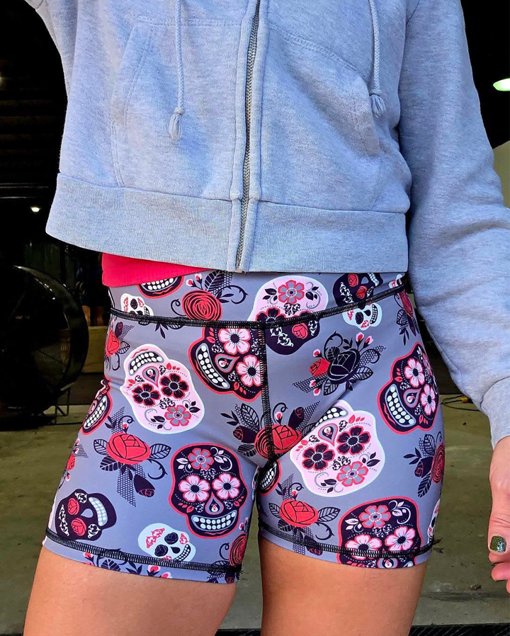 Performance Booty Shorts - Skull Fiesta