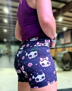 Performance Booty Shorts - Gothic Skulls