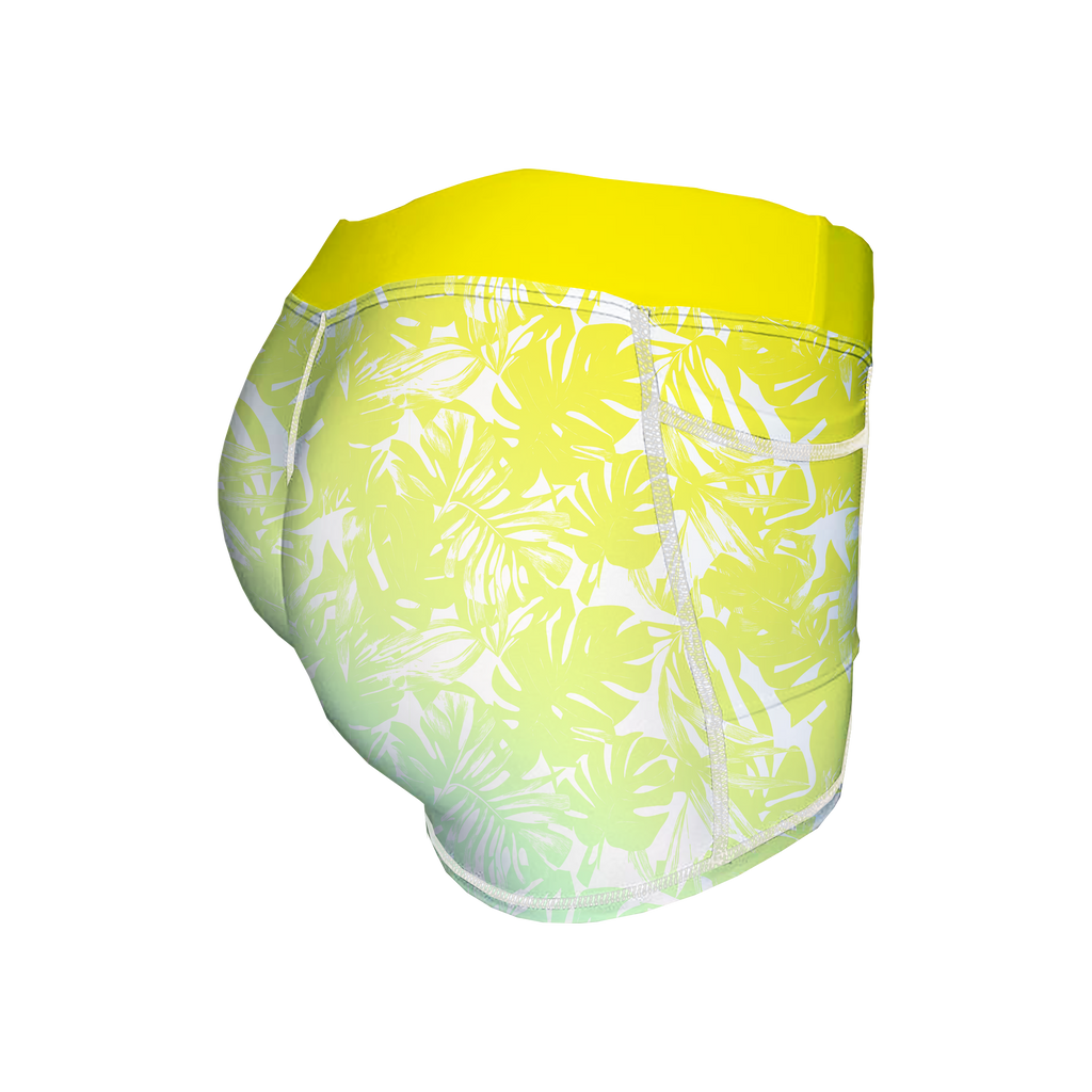 Women's Swim Short - Palm Leaves