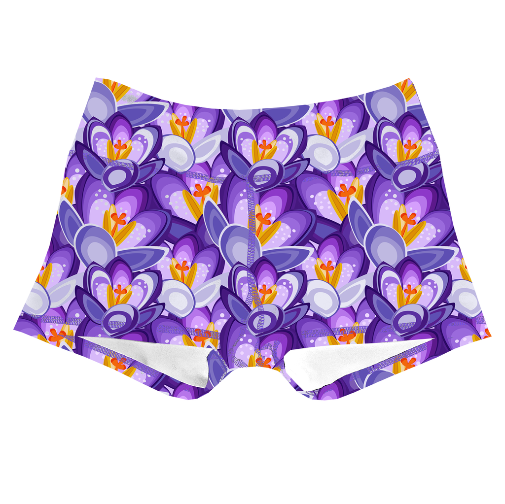 Performance Booty Shorts - Amethyst Bloom