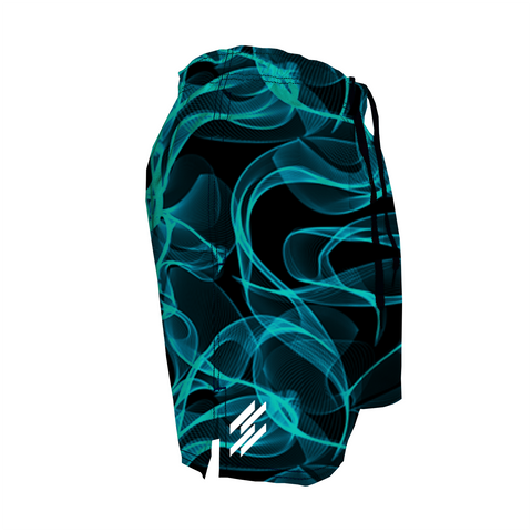 Men's Training Shorts - Aqua Smoke
