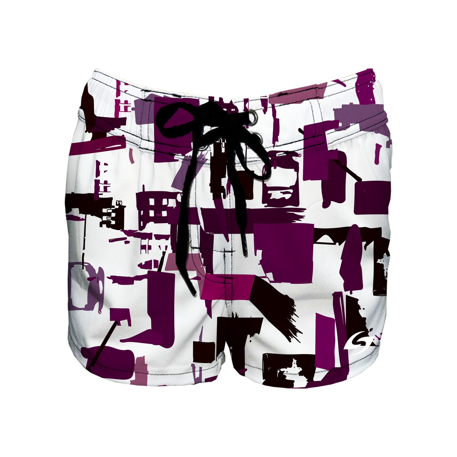 Women's Elastic Waist Boardshorts - Art Show