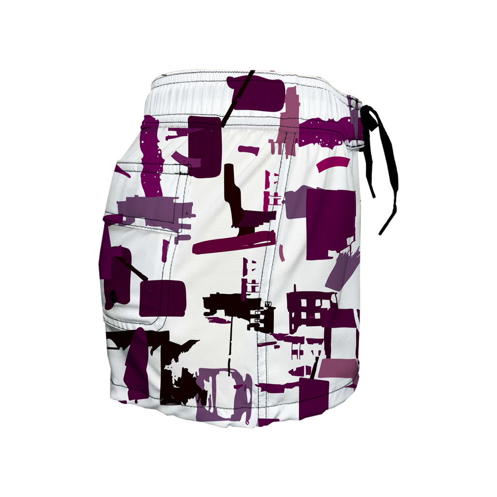 Women's Elastic Waist Boardshorts - Art Show