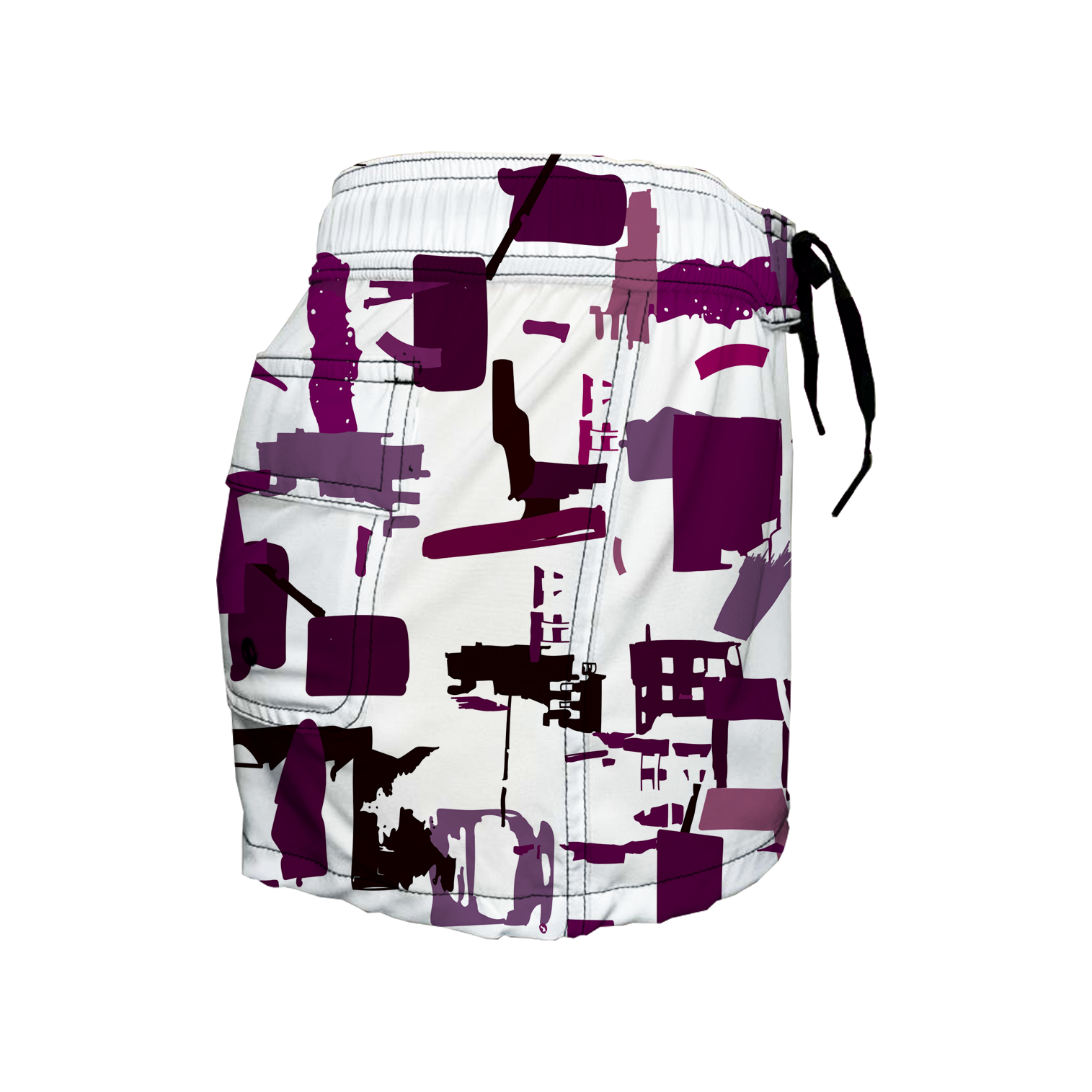 Women's Elastic Waist Boardshorts - Art Show