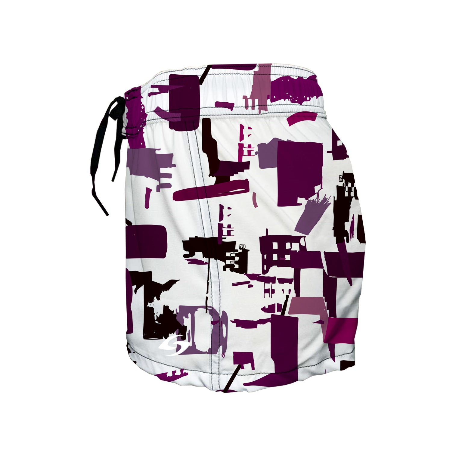 Women's Elastic Waist Boardshorts - Art Show Secondary image