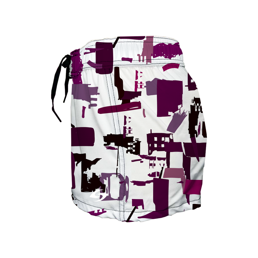 Women's Elastic Waist Boardshorts - Art Show
