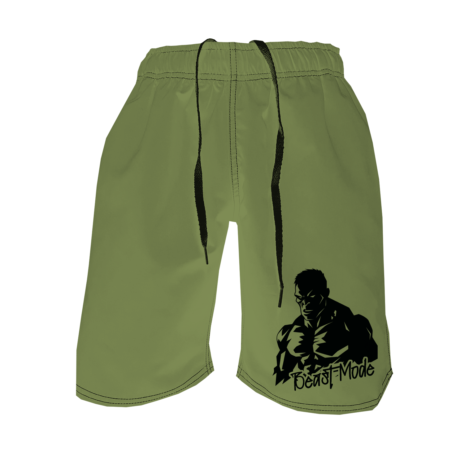 Men's Training Shorts - Beast Mode Olive Secondary image