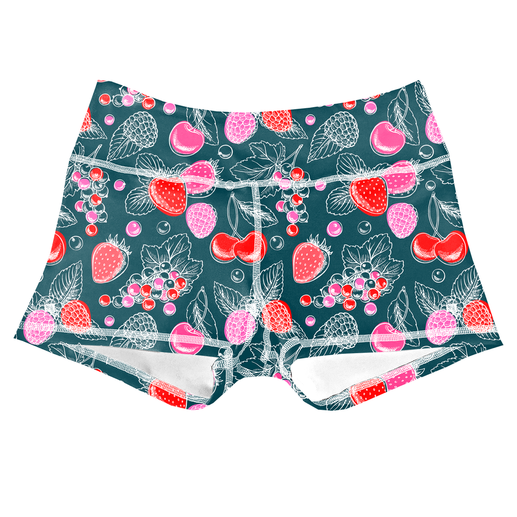 Performance Booty Shorts - Berry Patch