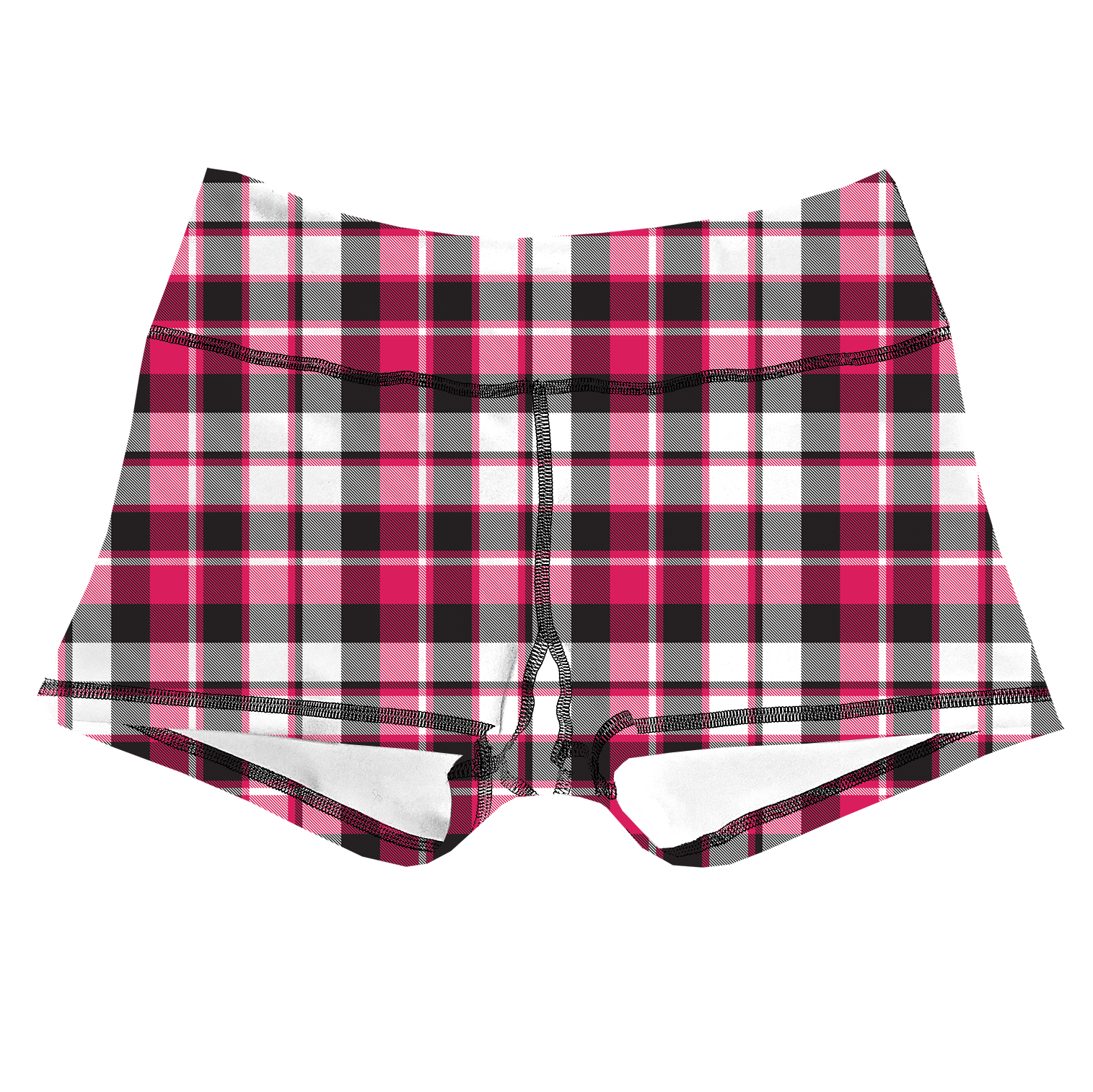 Performance Booty Shorts - Berry Plaid Secondary image