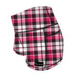Performance Booty Shorts - Berry Plaid
