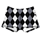 Performance Booty Shorts - Black Argyle