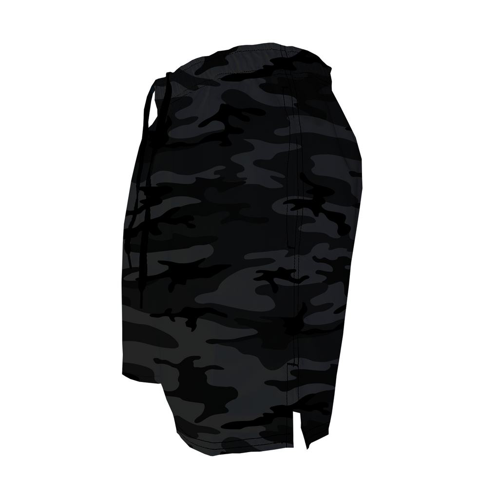 Men's Training Shorts - Black Camo