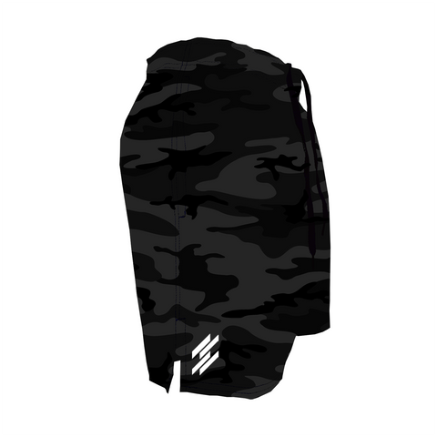 Men's Training Shorts - Black Camo