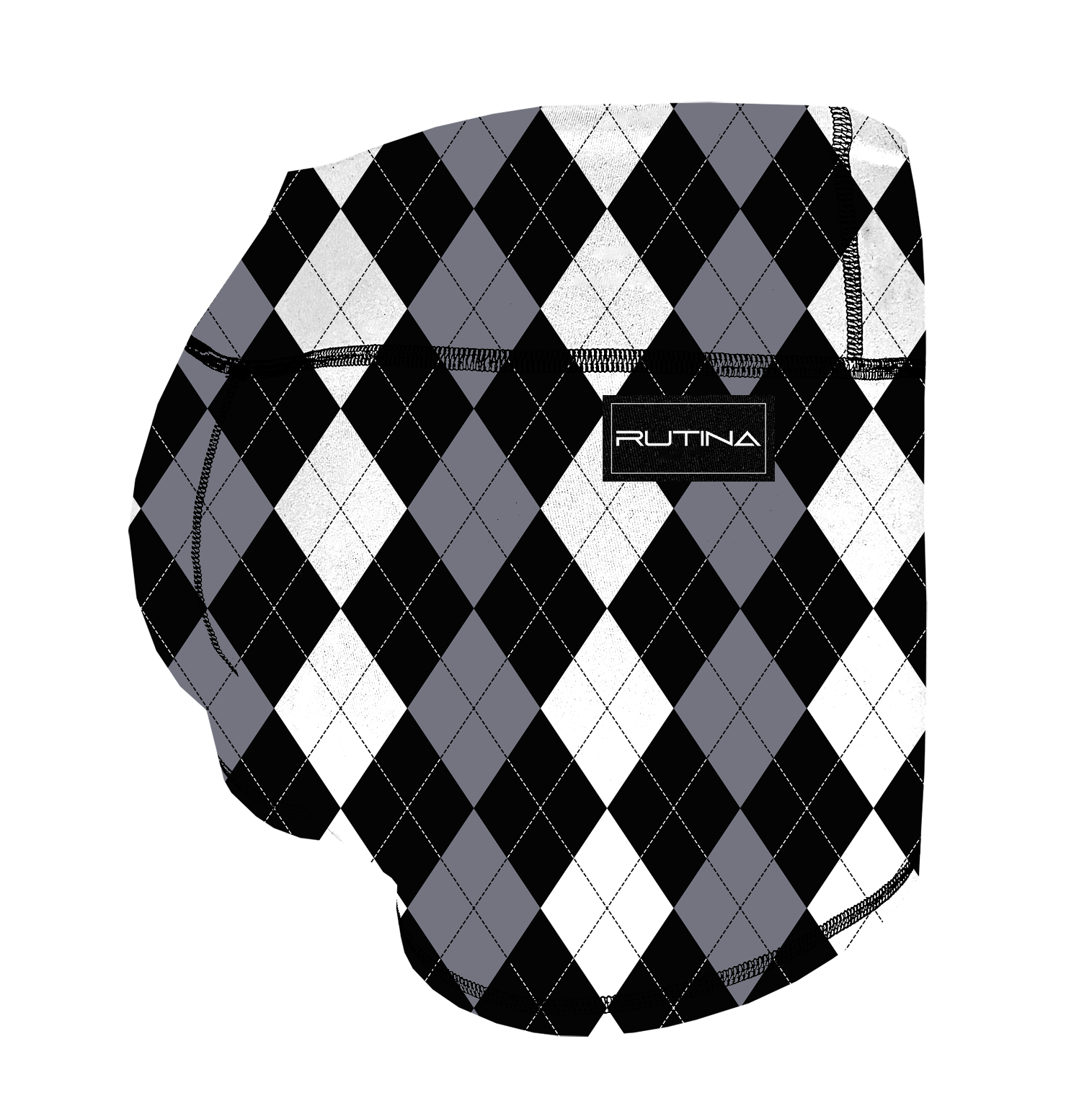 Performance Booty Shorts - Black Argyle Main image