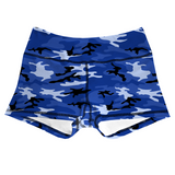 Performance Booty Shorts  - Blue Camo