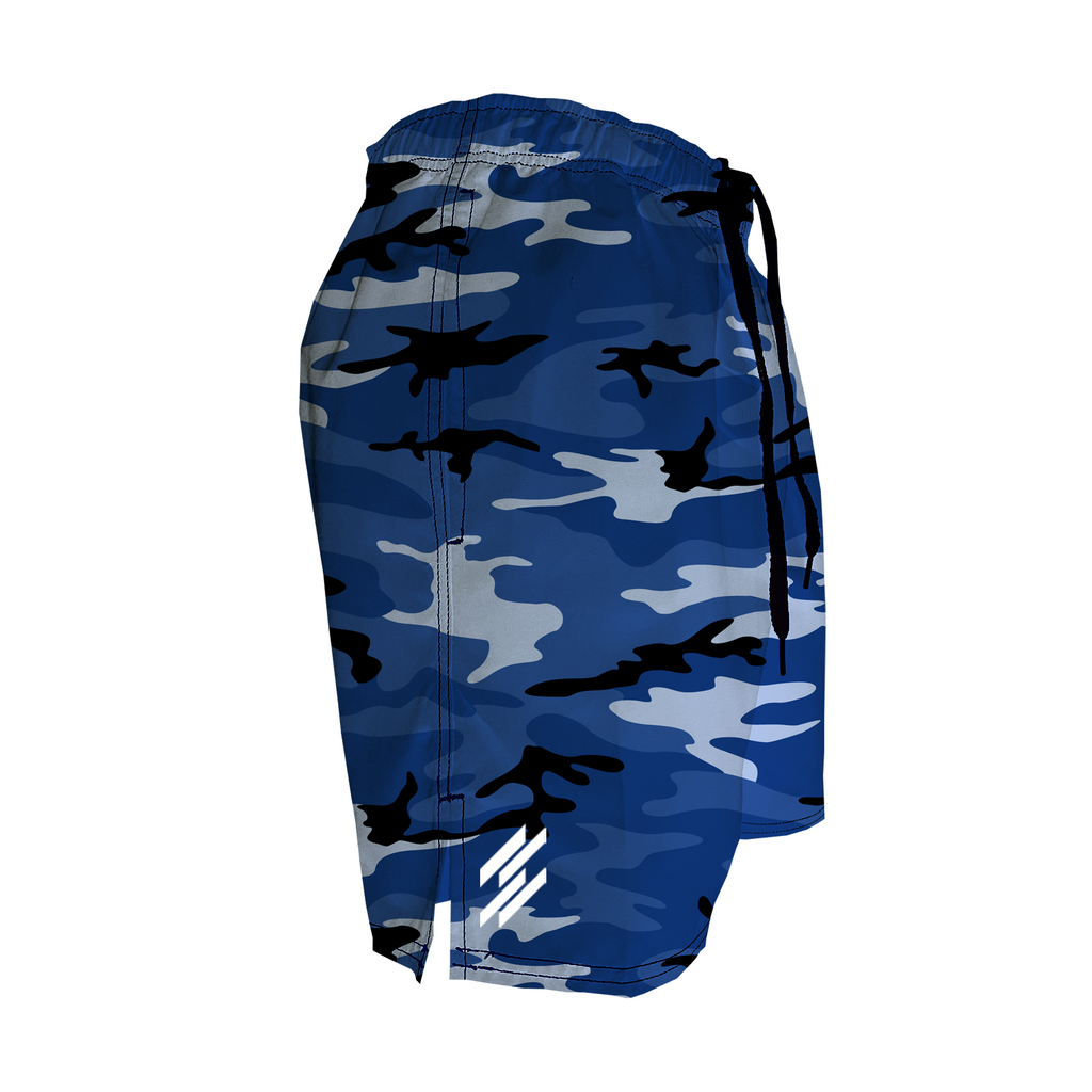 Men's Training Shorts - Blue Camo