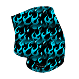 Performance Booty Shorts  - Blue Flames