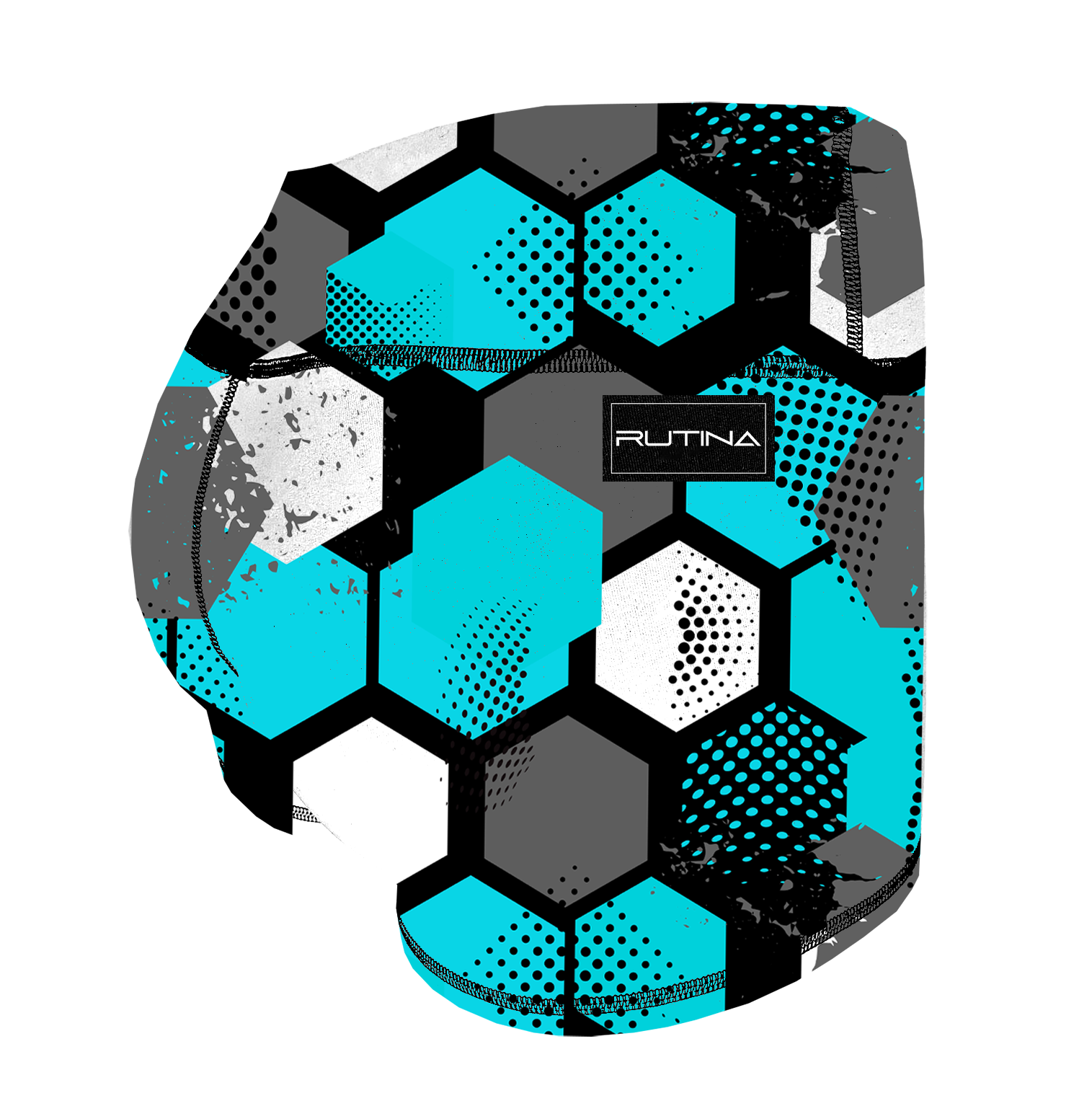 Performance Booty Shorts - Blue Hexagons Main image