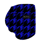 Performance Booty Shorts - Blue Houndstooth