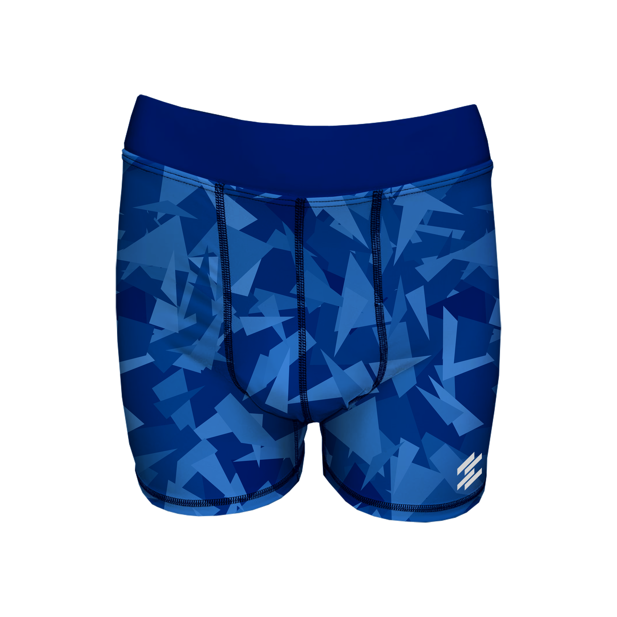 Men's Compression Shorts - Blue Shards Secondary image
