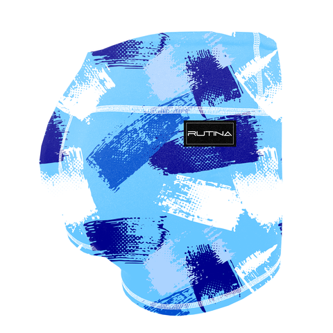 Performance Booty Shorts - Blue Brush Strokes