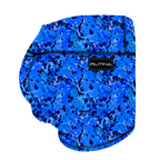 Performance Booty Shorts - Blue Paint Splatter
