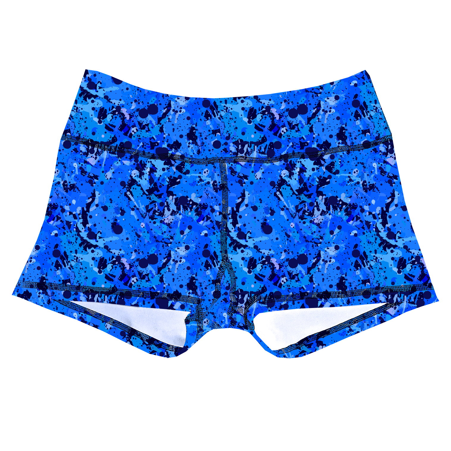 Performance Booty Shorts - Blue Paint Splatter Secondary image