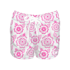 Women's Elastic Waist Boardshorts - Blush Blossom