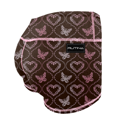 Performance Booty Shorts - Blush & Flutter