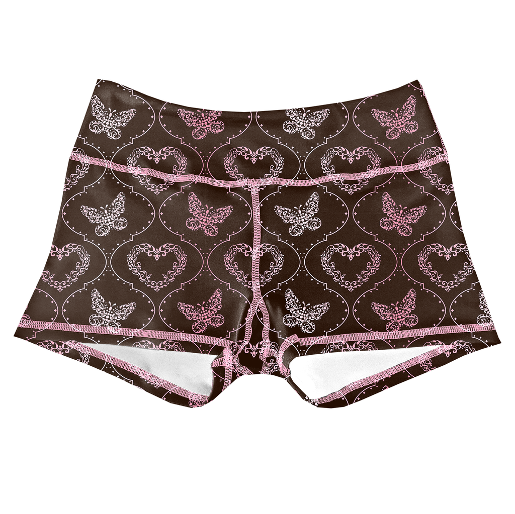 Performance Booty Shorts - Blush & Flutter