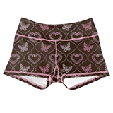 Performance Booty Shorts - Blush & Flutter