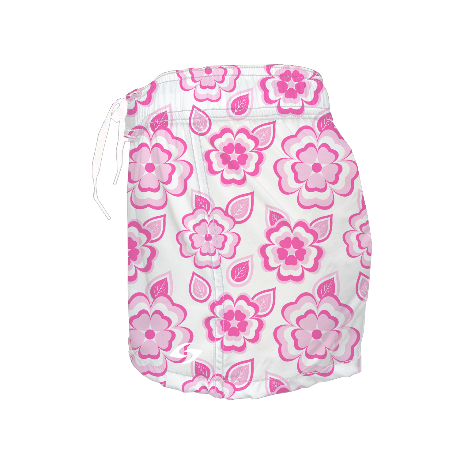 Women's Elastic Waist Boardshorts - Blush Blossom