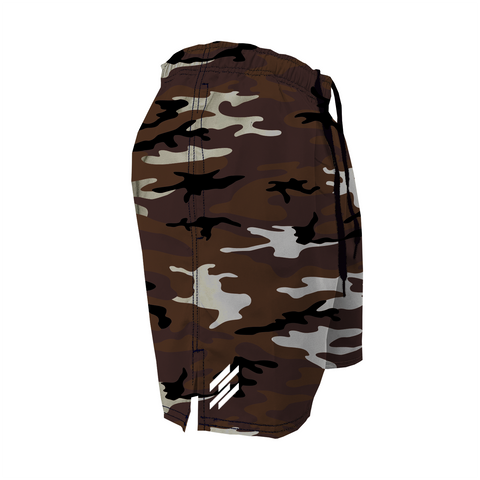Men's Training Shorts - Brown Camo