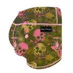 Performance Booty Shorts - Bubble Gum & Moss Skulls
