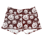 Performance Booty Shorts - Burgundy Wicked Web