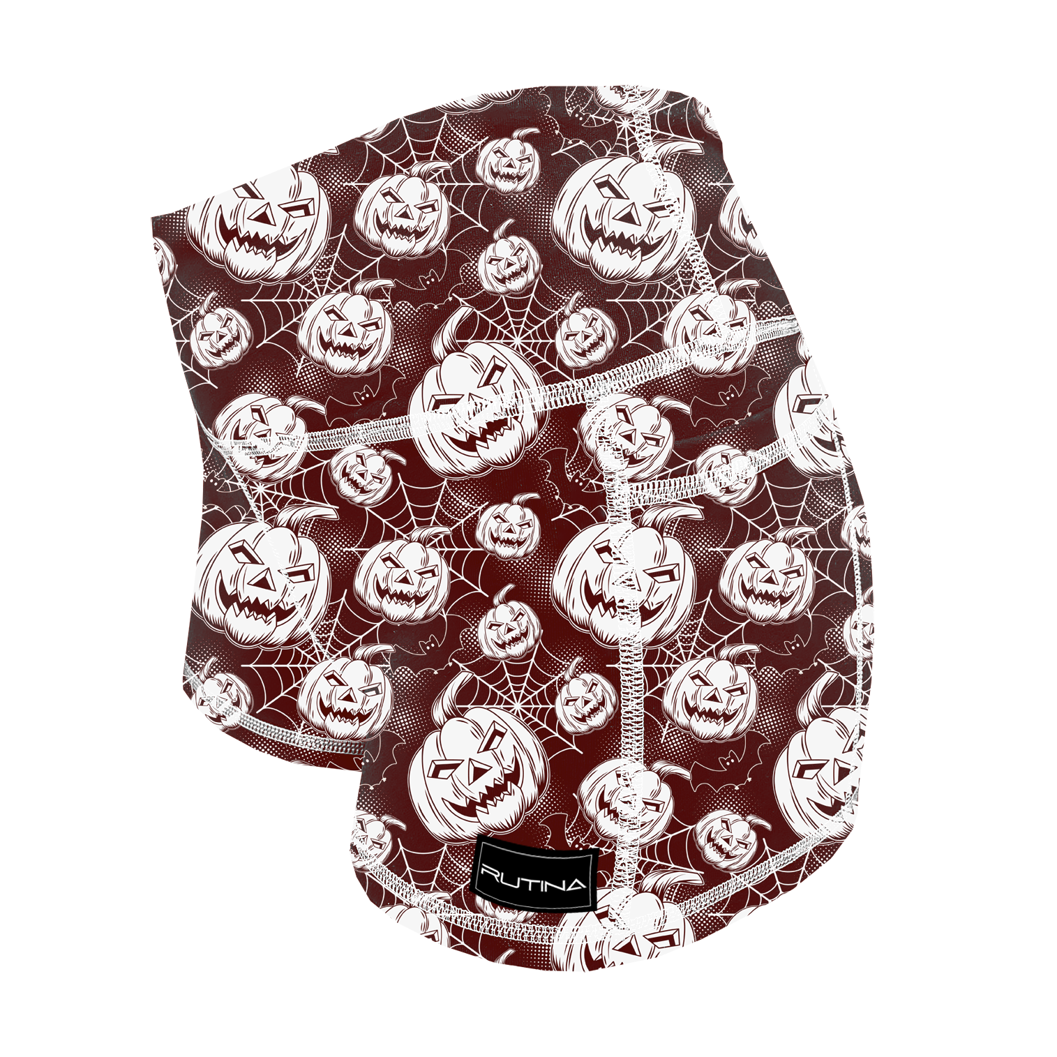 Performance Booty Shorts - Burgundy Wicked Web