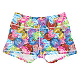 Performance Booty Shorts - Butterfly Garden