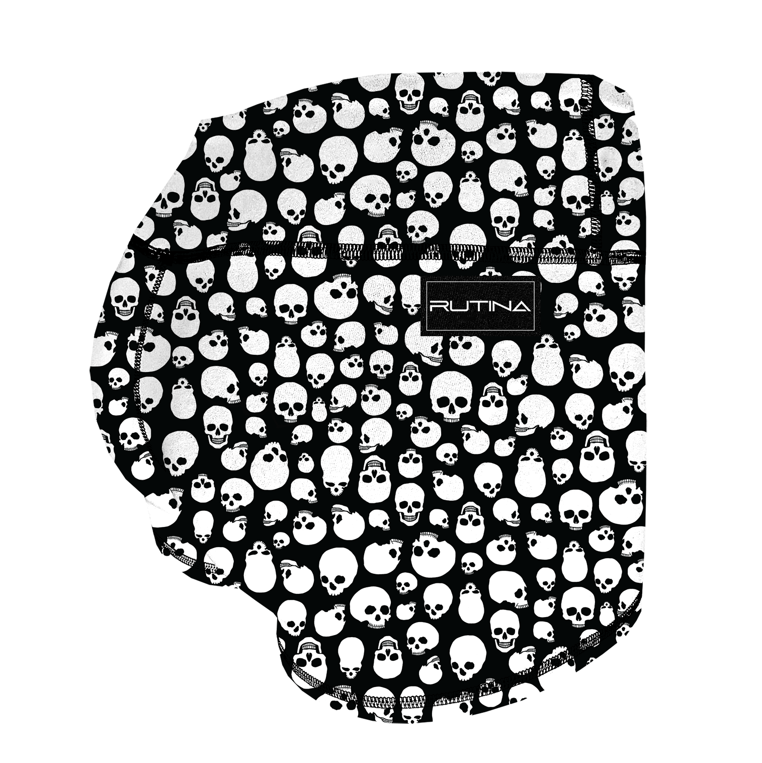 Performance Booty Shorts - Black & White Skulls Main image