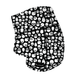 Performance Booty Shorts - Black & White Skulls