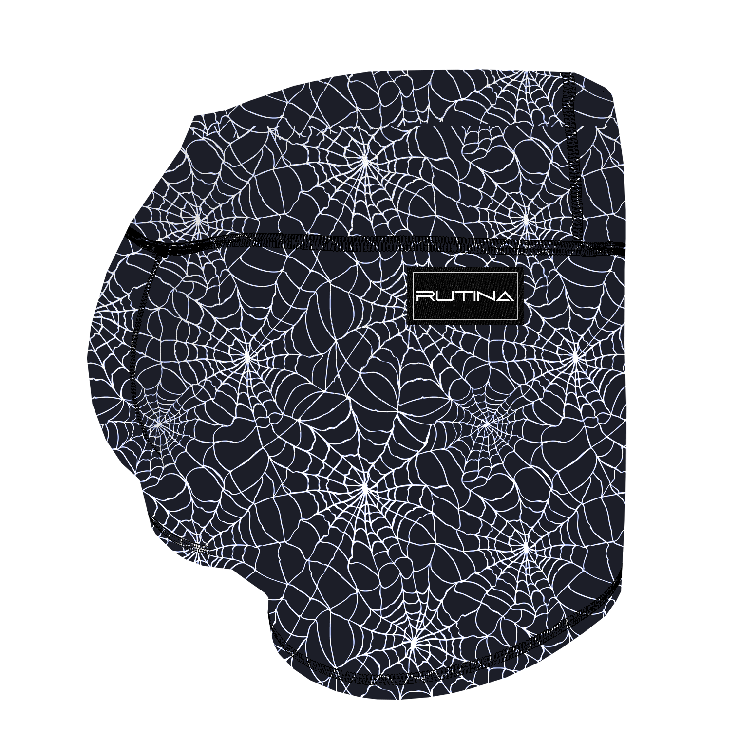 Performance Booty Shorts - Black & White Spider Webs Main image