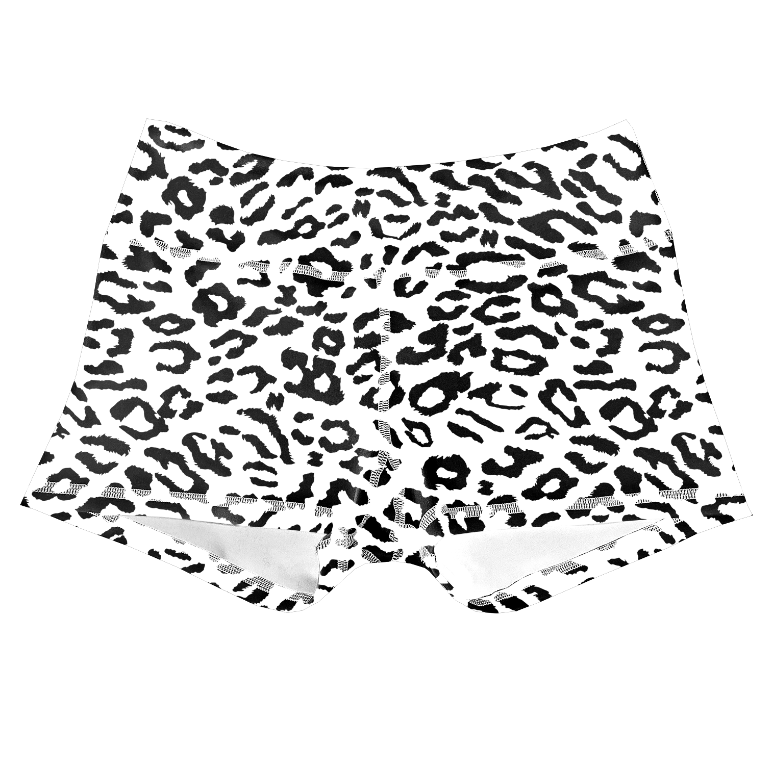 Women's Performance Workout Shorts – B/W Leopard