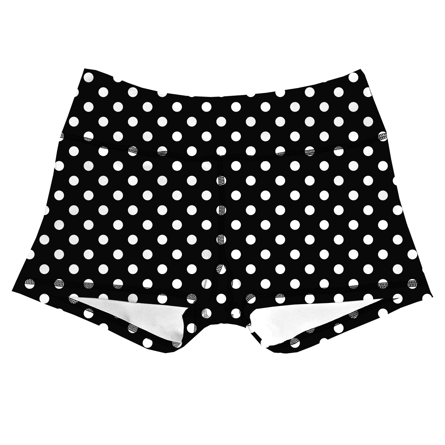 Performance Booty Shorts - Black & White Polka Dots Secondary image