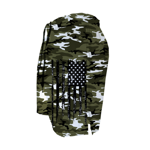 Men's Training Shorts - Camo Flag