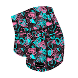 Performance Booty Shorts  - Candy Hearts
