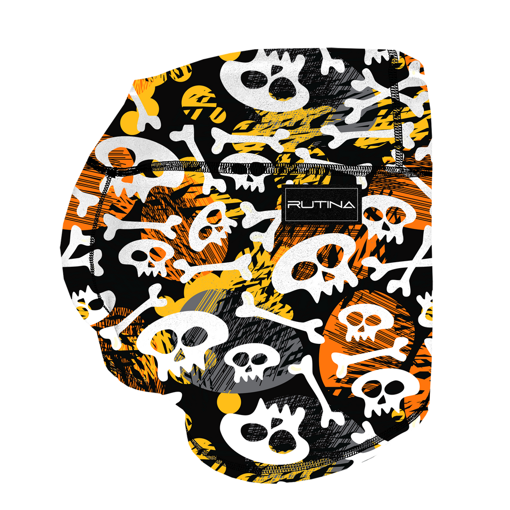 Performance Booty Shorts - Candy Corn Crossbones